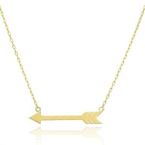 MUSTHAVE Arrow 18K Gold Plated Necklace with Message Card